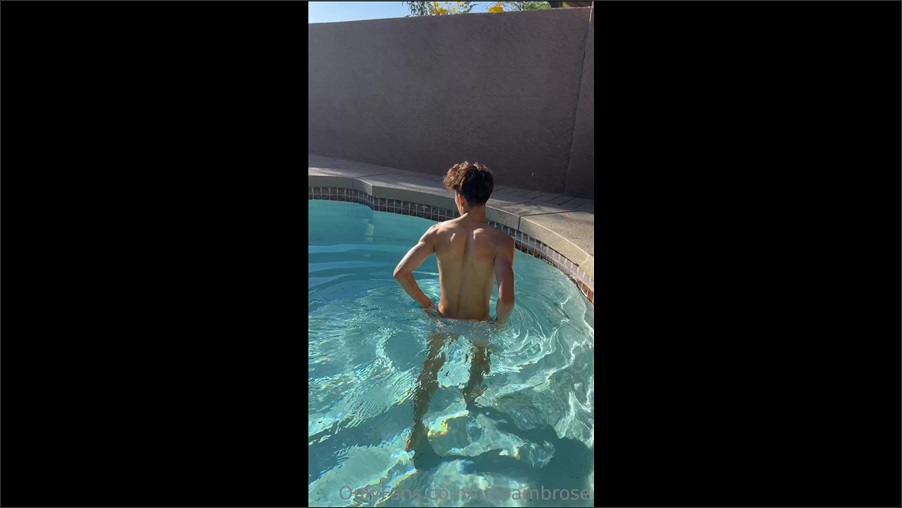 its been so hot lately I need some company in the pool – Luca Ambrose
