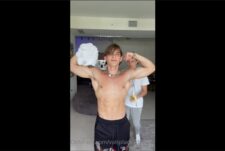 Casually enjoying my banana and busting into Reno recording a new TikTok Its a prank bro renogold – with Valentin Mehinagic (valsplace)