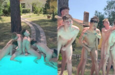 Italian twink pool party foursome – TwinkHouseXX, Andre_twink, Matteotwink, Giovitwink