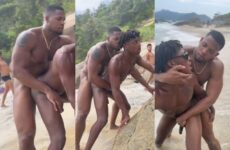 Latin guys fuck on the public beach – with Nicosaesthetic