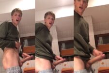 Big dick twink jerks off in the bathroom – Jaden_big