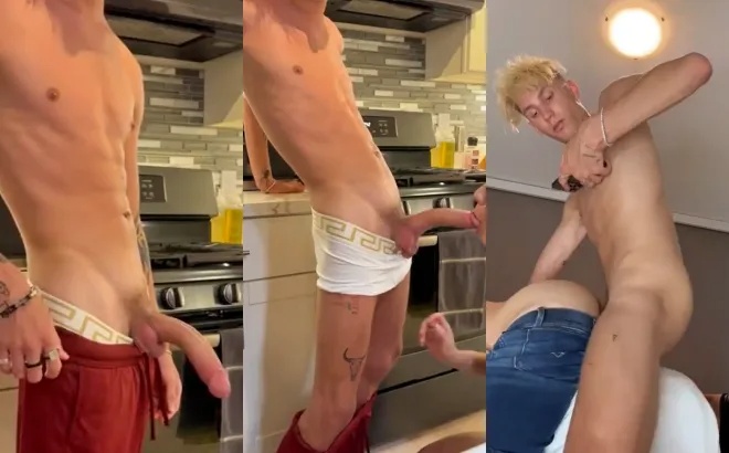 Jvettson gets sucked by Kayleb Alexander in the kitchen