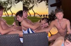 Kayleb Alexander sucks Drake Von at sunset before his fucking