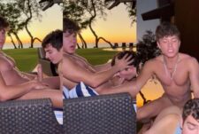 Kayleb Alexander sucks Drake Von at sunset before his fucking