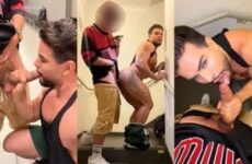 Vitao Grandao fucks Rico Marlon in the locker room stairwell