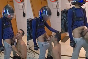 Andflix – sucking the delivery driver’s fat cock