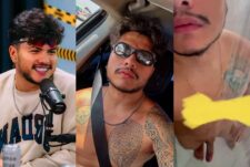 Clip of Thiago Marques (Mitico) showing off his cock in the shower