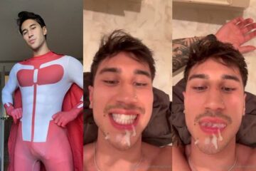 Evan Lamicella jerks off in the car and later gives himself a facial