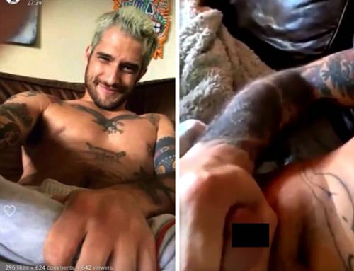 Tyler Posey shows off his cock
