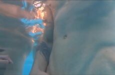 Jack Davis and Eduell Levine jerk in the pool