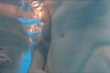 Jack Davis and Eduell Levine jerk in the pool