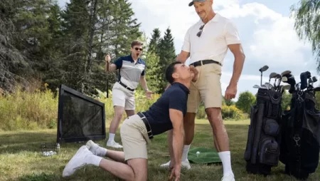 Dallas Steele and Dick Dawson fuck on the golf course – Stiff shaft