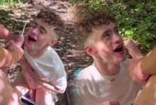 Tom Baker sucks and Britboysxxx in the woods before getting a facial