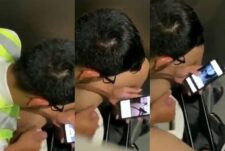 Guy jerks off in the public toilets