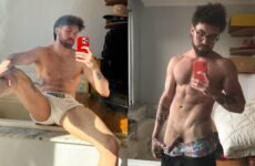 A clip of Youtuber Carlos Santana showing off his cock