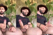 Aingeru jerks off and cums on the patio