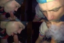 Smoking weed, sucking cock, and fucking