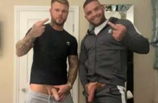 Andy Lee and Brandon Wilmore jerk together