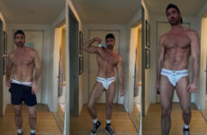 Slowly stripping and showing off my jockstrap – Justin Clynes (justinclynes)
