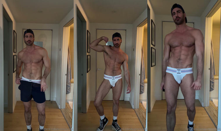 Slowly stripping and showing off my jockstrap – Justin Clynes (justinclynes)
