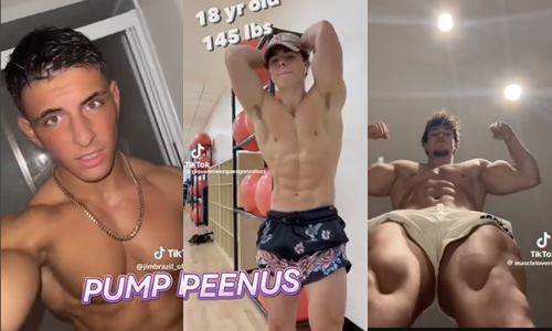 Compilation of young fit guys showing off their bodies