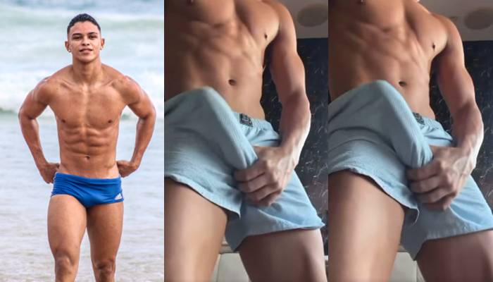 Bernardo Salles teases you with his hard cock – a clip