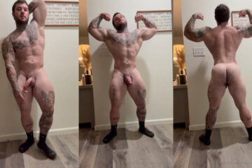 Showing off my jacked body after a workout – Derek Martin (Deek Aesthetic)