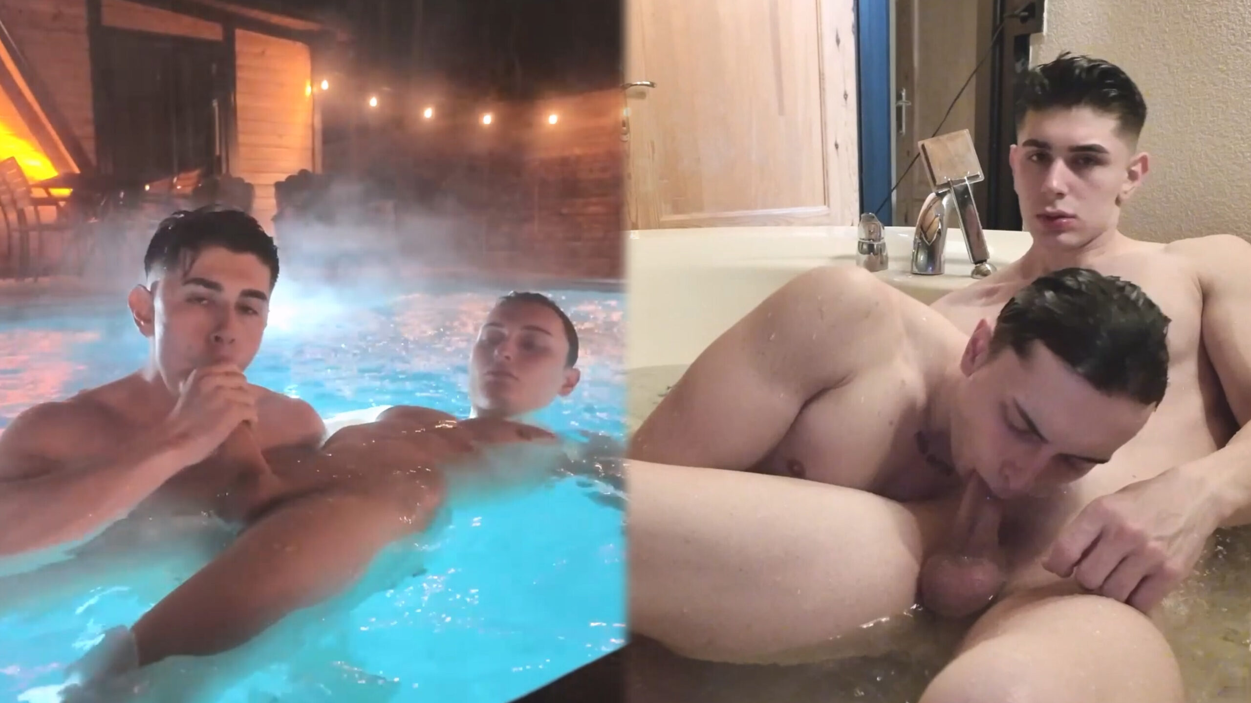 Blowjobs with the boyfriend in the pool and bath – ArthurrTwunk