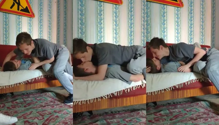 Brosfromrus – waking him up with tongue