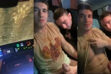 Jerking together in the car wash