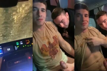 Jerking together in the car wash Jerking together in the car wash