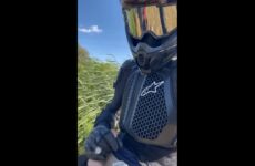 Jack Vermeulen jerks off on his dirt bike