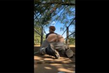 James Alfie (jamesalfie200) jerks off in the park