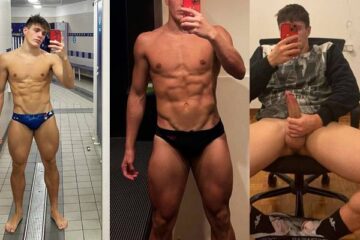 Olympic athlete Stefano Belotti jerks off and does nude squats