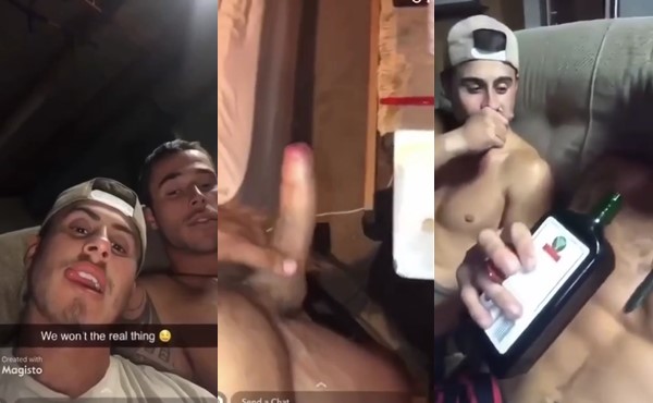 “Straight” guys fool around while drunk