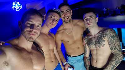 Dave Wikkinson, Angel Gomez, Lucho Gonzalez and Mateo Rivillio have an orgy