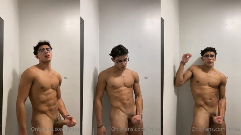 Josh Loz (jmloz) jerks his big cock, again