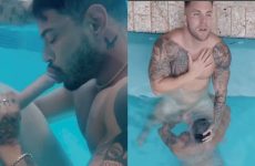 Philippe Soulier and Alejo Ospina fuck poolside