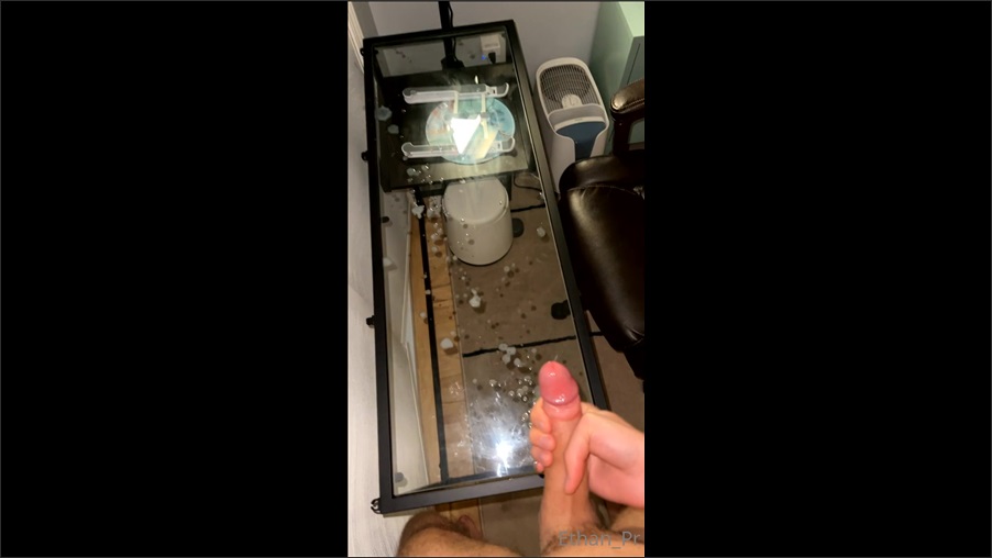 I held my cum for 2 days and shot a massive thick load all over my desk and beyond Swipe to see I even lic1 – with Ethan_Pr