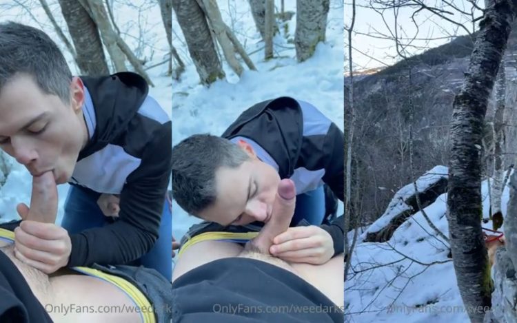 Weedarks – blowjob on a winter hike