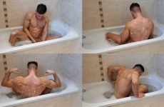 irish-x shows off in the bathtub