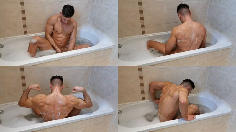 irish-x shows off in the bathtub