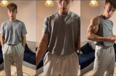 irish-x shows off in sweatpants