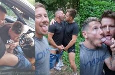 Gregor Scott with GayNaughtyWelsh and NaughtyGayWelsh – sucking in the woods