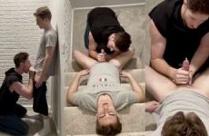 TheStepBrothers – stairwell blowjob
