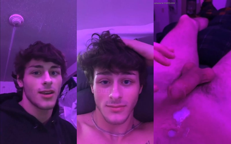 Sexy guy’s erotic tiktoker talk and jerk