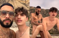 Pretty twink fucked in at on the beach – Jay Magnus and Juven