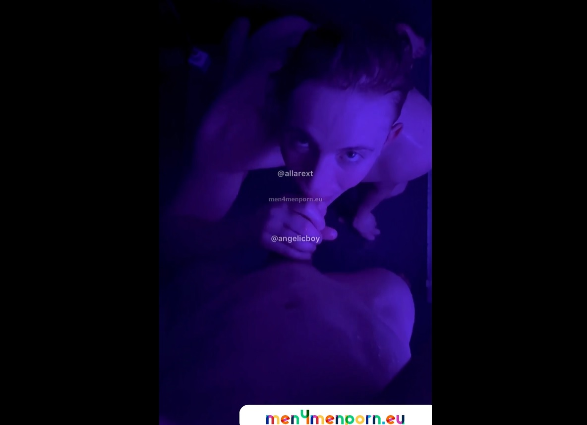Angelicboy sucks Allarext in the shower Angelicboy sucks Allarext in the shower