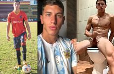 Tom Sposaro (young Argentine soccer player) – shows off his cock and jerks