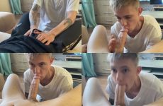 Young guy sucks his boyfriend’s cock
